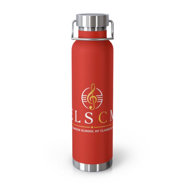 22oz Copper Vacuum Insulated Bottle — Red Music School Logo Water Bottle