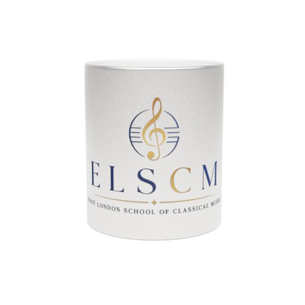 Metallic Logo Mug — ELSCM School of Classical Music Silver/Gold